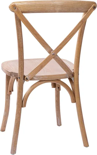 Miniatura 8 de Flash Furniture Advantage Medium con silla X-Back de grano blanco Grano blanco medio