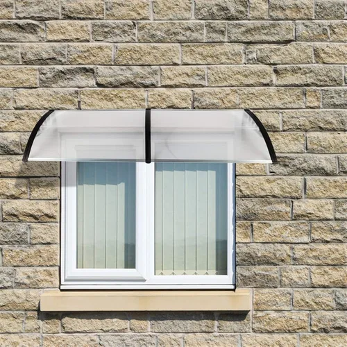 Miniatura 3 de Toldo de ventana de 80 x 40 pulgadas, moderno toldo de policarbonato para puerta delantera, cubierta de puerta de ventana para lluvia, nieve