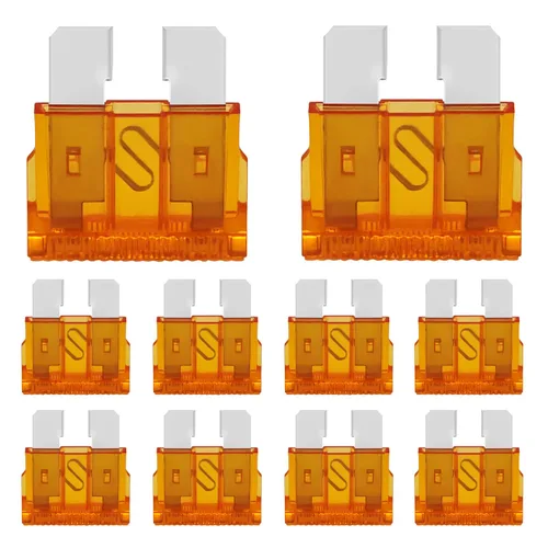 Miniatura 10 de Nilight - Portafusibles, Naranja, café, rojo, azul, amarillo, transparente, verde. Fusibles estándar 120PCS