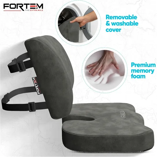 Miniatura 3 de FORTEM Cojín para Silla de Oficina, Cojín para Silla de Oficina, Almohada de Apoyo Lumbar para Silla de Oficina, Espuma Viscoelástica para Aliviar