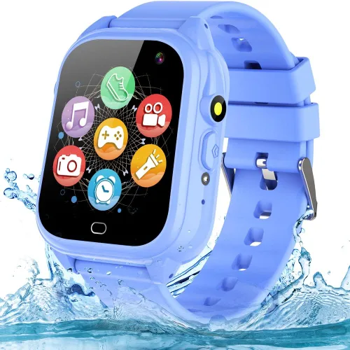 Miniatura 12 de OVV Reloj inteligente impermeable para niños y niñas de 3 a 12 años de edad, sistemas de aprendizaje, juguetes con 26 juegos, pantalla táctil HD