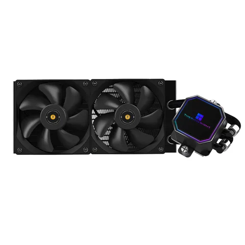 Thermalright Frozen Prism 240 Enfriador de agua líquido negro para CPU con ventilador PWM de 4.724 in, especificación de fila fría negra de 240,