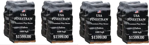 Miniatura 16 de Long Needle Pine Straw Mulch – Cobertura de 3200 pies cuadrados, 1 juego – Paja de pino cosechada en Estados Unidos de primera calidad