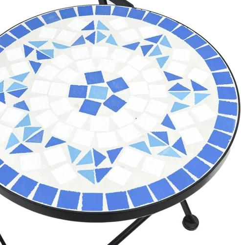 Miniatura 5 de vidaXL Sillas de bistro plegables 2 piezas, silla plegable, silla de comedor bistró para jardín al aire libre, muebles de patio, cerámica azul