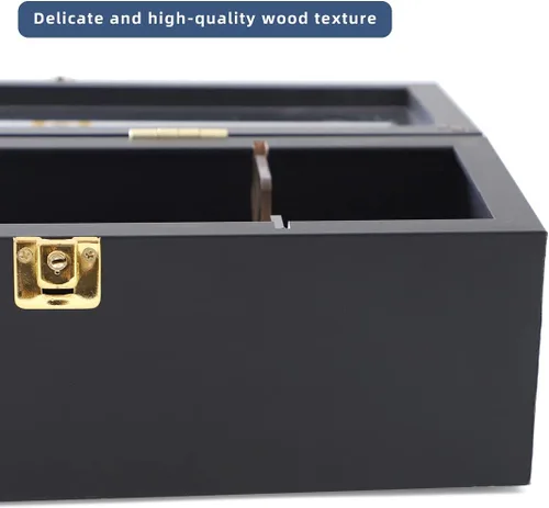 Miniatura 2 de HOROW Vitrina de bate de béisbol – Marco de madera de montaje en pared de bate de béisbol con soporte de puerta transparente acrílico para gabinete