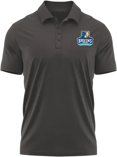 Camisa polo deportiva oficial de la NCAA Collegiate para hombre, de manga corta, logotipo en el pecho izquierdo, colección carbón Bob Jones