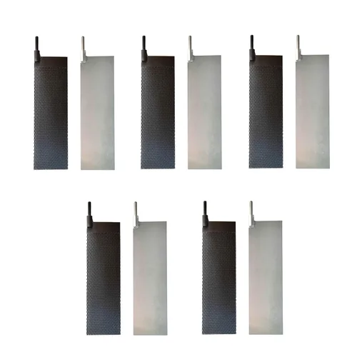 Malla de ánodo de titanio 10PCS/5SET con revestimiento de rutenio y iridio MMO y placa electrolítica de cátodo sin recubrimiento para limpieza de