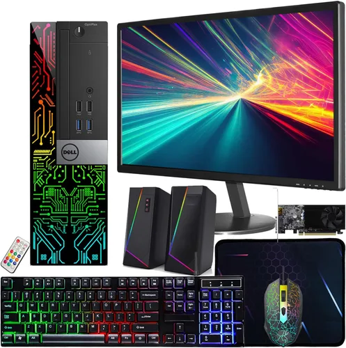 Miniatura 8 de Dell Escritorio para juegos OptiPlex 3060 SFF RGB, Intel Core i5-8500, 16GB RAM, 512GB NVMe, 1TB HDD, monitor HDMI de 22 pulgadas, GeForce GT 1030