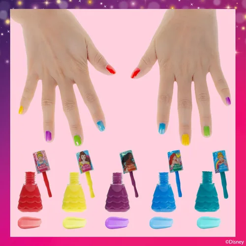 Miniatura 4 de Townley Girl Disney Princess - Juego de 18 esmaltes de uñas a base de agua, secado rápido y despegable, juego de pintura de uñas para niñas de 3 años