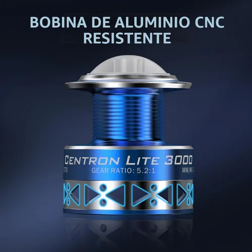 Miniatura 6 de KastKing Centron & Centron Lite Carretes Giratorios, Tamaño 500 es Perfecto para Pesca en Hielo, Hasta 17.5 lbs de Arrastre Máximo, Relación