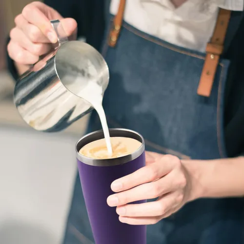Miniatura 5 de Vaso de 20 onzas con tapa, vasos de acero inoxidable a granel, vaso aislado al vacío de doble pared para café de viaje, vaso con recubrimiento