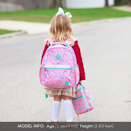 Miniatura 9 de mibasies Mochila escolar para niñas y niños, mochila escolar para preescolar y primaria.., Arco iris, Mochilas Daypack