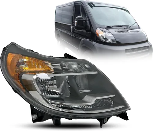 Miniatura 10 de ALLIGATOR AUTO LIGHTS Conjunto de faros delanteros con bombillas de repuesto para Ram 2014-2022 ProMaster Faro halógeno sin DRL izquierda/lado