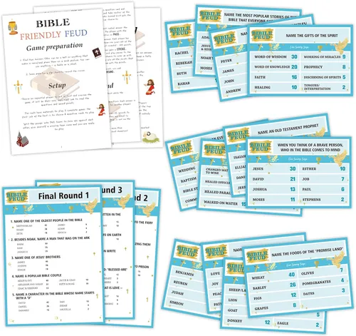 Juegos bíblicos para adultos y familia, juego de peleas familiares para adultos, estudio bíblico, regalos religiosos, tarjetas cristianas como,