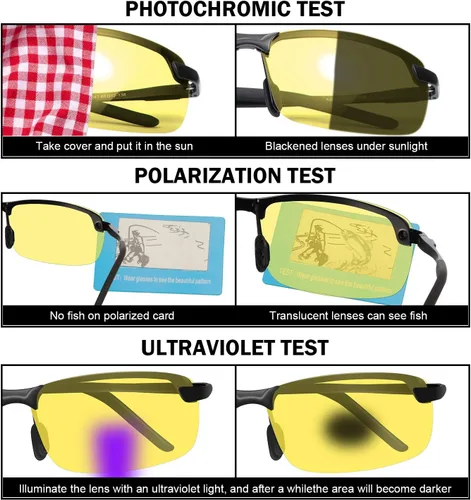 Miniatura 3 de YIMI Gafas de sol deportivas polarizadas fotocromáticas para hombre, mujer, ciclismo, pesca, conducción, protección UV400, lentes antirreflejos