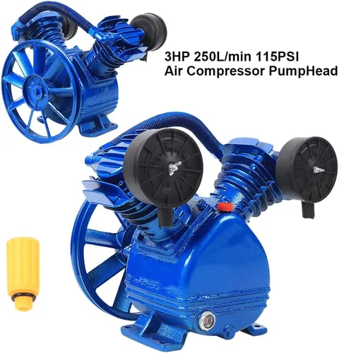 Miniatura 2 de Cabezal de bomba de compresor de aire Doble etapa V-0.25/8,3HP 115PSI V-tipo 2-Cilindro Bomba del compresor de aire Cabeza 2.2KW (V-0.25/8)
