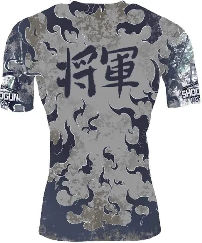 Miniatura 2 de SHOGUN Camiseta de compresión de lucha contra erupción BJJ MMA Premium Jiu Jitsu Fighting Grappling