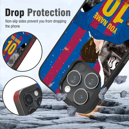 Miniatura 4 de Fundas personalizadas para teléfono con nombre y número, Jersey VS Flag diseño para iPhone 6 7 8 11 12 13 14 15 16 17 Pro Max Plus Mini Xr XSE