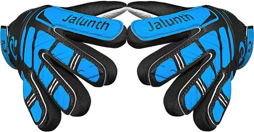Miniatura 2 de Jalunth Guantes de portero de fútbol para niños y jóvenes, guantes de portero de campo para niños y niñas, guantes de entrenamiento con agarre