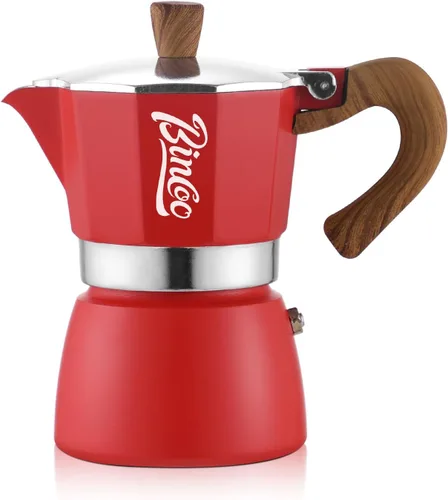 Miniatura 10 de Estufa para máquina de café expreso, olla Moka de 3 tazas, cafetera italiana clásica, válvula de seguridad individual (negro, 3 tazas)