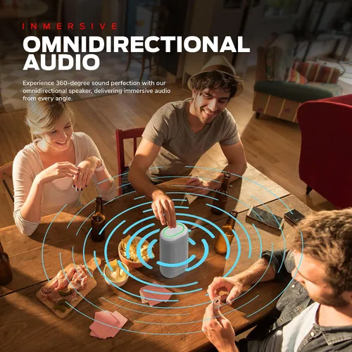 Miniatura 7 de Monster DNA Max - Altavoz Bluetooth portátil, altavoz portátil con sonido de 360 graves y almohadilla de carga inalámbrica certificada Qi de 10 W