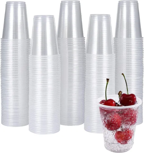 Paquete de 300 vasos de plástico transparente de 5 onzas, vasos desechables para enjuague bucal, vasos de 5 onzas para beber en frío, ideales para