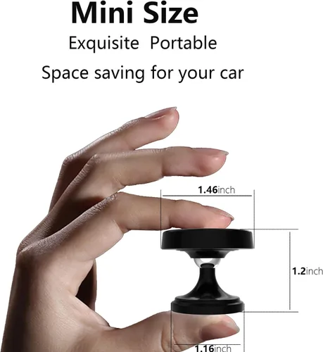Miniatura 4 de Paquete de 2 soportes magnéticos para teléfono para automóvil, soportes magnéticos [4 placas] para soportes de teléfono de automóvil para tu