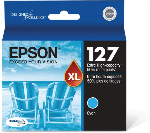 Miniatura 6 de Epson T127 DURABrite Ultra Ink Cartucho negro de capacidad estándar (T127120-S) para determinadas impresoras Stylus y fuerza de trabajo y Epson