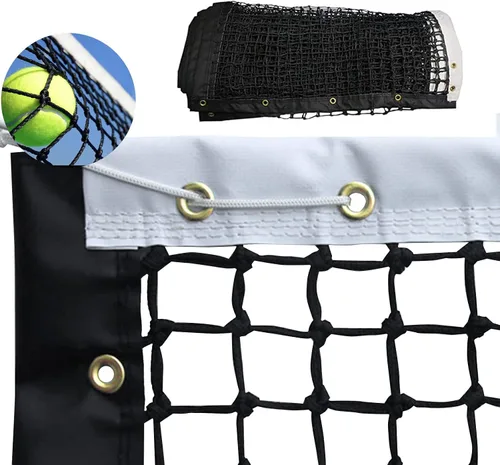 Red de tenis profesional resistente para canchas de tenis de repuesto portátil de nailon para canchas de tenis estándar [incluye 2 tacos de fibra de