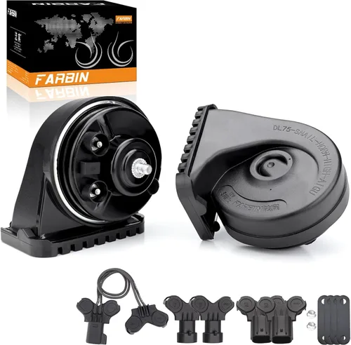 Miniatura 20 de FARBIN Bocina de Auto Compatible con Hyundai/Kia. Bocina de Auto Impermeable de 12V Fuerte de Tono Alto/Bajo Bocinas de Caracol Eléctricas
