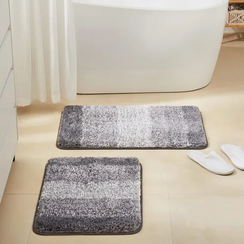 Miniatura 67 de TECHMILLY Alfombras Corredoras de Baño Super Suaves Peludas, Alfombras de Baño de Microfibra Gruesas Antideslizantes Absorbentes, Tapete de Baño