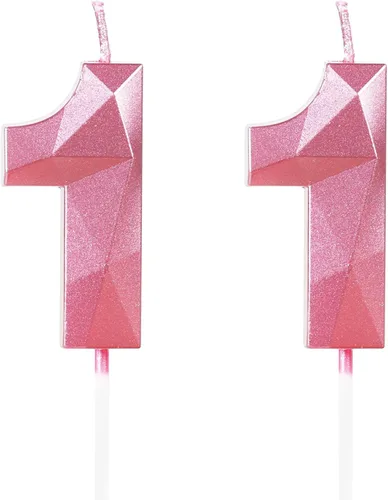 Miniatura 259 de Velas de cumpleaños número 15, velas número 15, velas de feliz cumpleaños de oro rosa para pastel, decoraciones de cobertura de pastel de diseño 3D