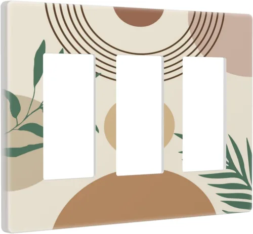 Miniatura 47 de Cubierta de interruptor de luz de palanca individual decorativa de 1 cuadrilla, placa frontal eléctrica para baño, cocina, decoración del hogar