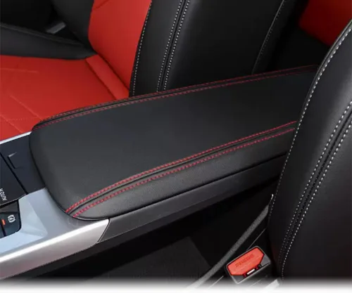 Miniatura 39 de Accesorios interiores personalizados para E-PACE EPACE 2018 2019 2020 2021 2022 2023 piel sintética para consola central reposabrazos cubierta