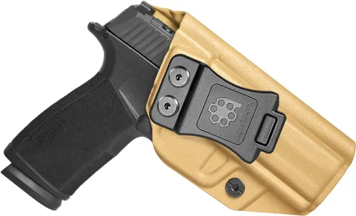 Miniatura 11 de Amberide Sig P365 XMacro IWB Holster, Kydex-Boltaron dentro de la cintura para P365 XMacro 0.354 in, extracción rápida, retención segura, 0-30° Cant