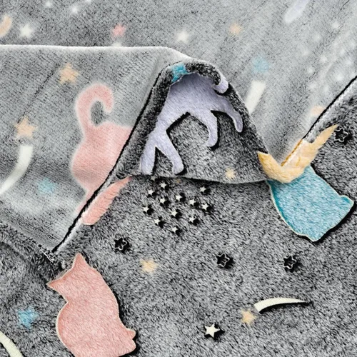 Miniatura 6 de Sviuse Glow in The Dark Cat Blanket for Women Cat Themed Gifts for Girls Fleece Kitty Pattern Blanket Cute Fuzzy Blanket with Cats on It