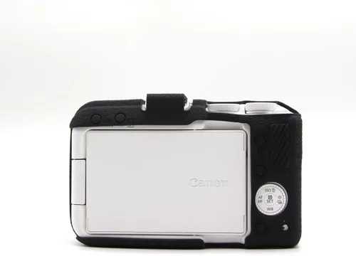 Funda para cámara R50 V, textura premium de cuerpo completo de silicona suave funda protectora para Canon Eos R50 V R50V (negro)