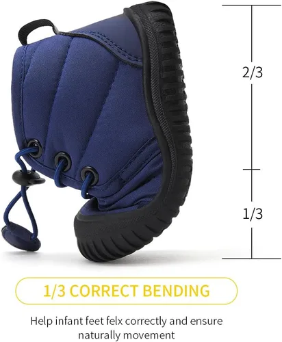 Miniatura 27 de BMCiTYBM Botas de nieve de invierno para bebés y niños pequeños, de piel sintética, cálidas, antideslizantes, zapatos para primeros pasos