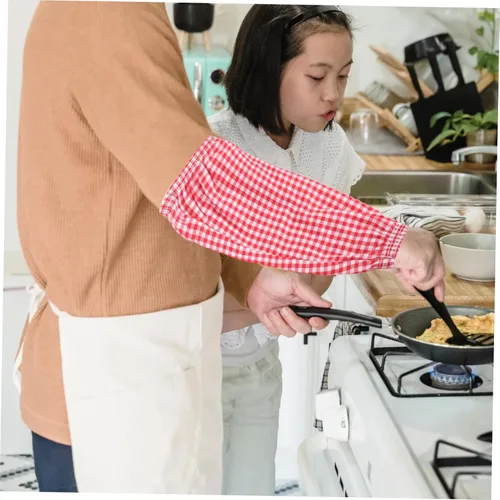 Miniatura 7 de Abaodam 3 pares de mangas resistentes a las manchas para tareas domésticas, fundas protectoras de brazos, mangas de brazo para hombres, camisas