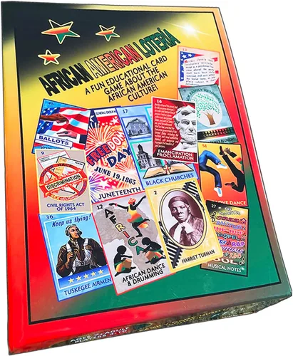 Miniatura 2 de Divertido juego de bingo de lotería afroamericana para todos Aprende historia y cultura afroamericana Coloridas tarjetas educativas de lotería