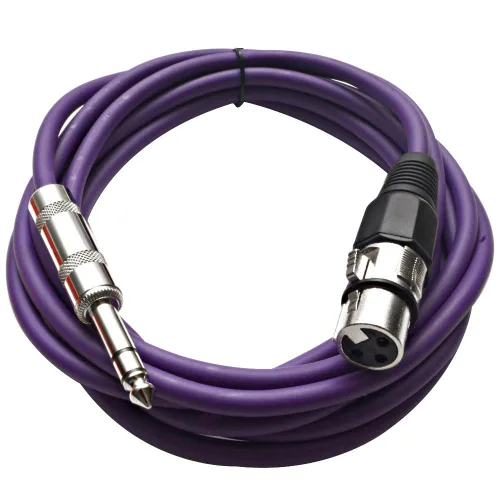 Miniatura 25 de Seismic Audio - SATRXL-F2 - Cable de conexión XLR naranja de 2 pies hembra a 1/4" TRS