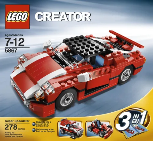 Miniatura 2 de LEGO Coche rojo creador (5867)