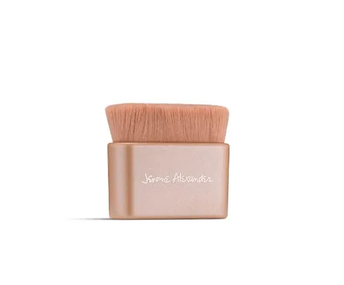 Jerome Alexander Brocha Kabuki Face & Body (rosa) – Brocha de maquillaje curvada grande para una mezcla impecable de base, resaltador y maquillaje
