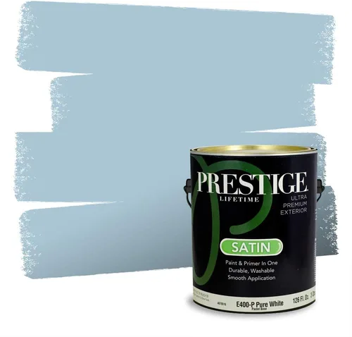 Miniatura 376 de Pintura Exterior + imprimación PRESTIGE, todo-en-uno, 1 galón, acabado mate, color comparable al Valspar* Royal Gray* VS151-Gris real