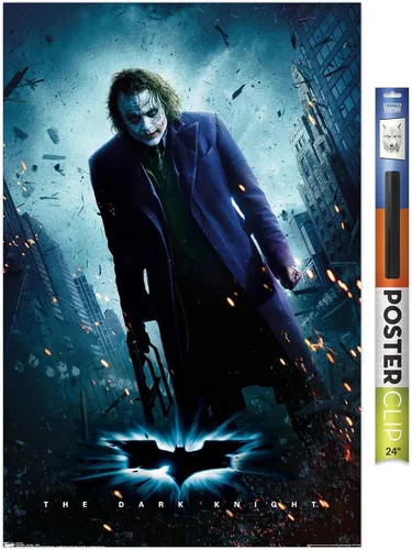 Miniatura 14 de Trends International DC Comics Movie - The Dark Knight - The Joker - Póster de pared de una hoja, 14.725 x 22.375 pulgadas, versión premium sin marco