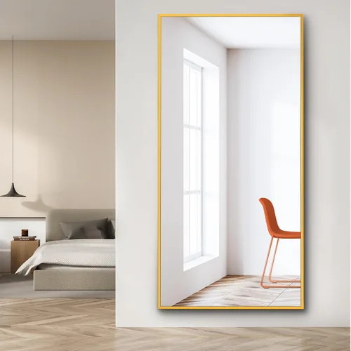 Miniatura 26 de Dolonm Espejo de longitud completa de 65 x 22 pulgadas, espejo de pie de diseño moderno, espejo de cuerpo completo para sala de estar, dormitorio