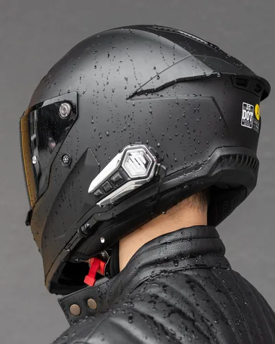Miniatura 9 de ILM Casco de motocicleta de cara completa DOT ECE Powersports (negro mate, XL) y auriculares Bluetooth con sistema de alta fidelidad