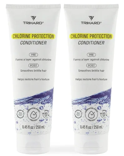 TRIHARD Chlorine Defense - Acondicionador de natación, protege e hidrata el cabello de la piscina y el océano, cloro y agua salada, protección para