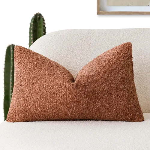 Miniatura 74 de Foindtower Fundas de almohada decorativas con textura de boucle, fundas de almohada sólidas, neutrales, suaves y acogedoras para silla, sofá