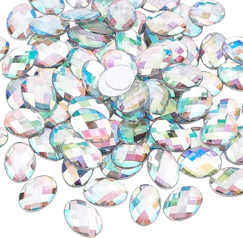 Miniatura 8 de FINGERINSPIRE 60 diamantes de imitación acrílicos autoadhesivos de 0.98 pulgadas con contenedor, parte trasera plana transparente, gemas circulares